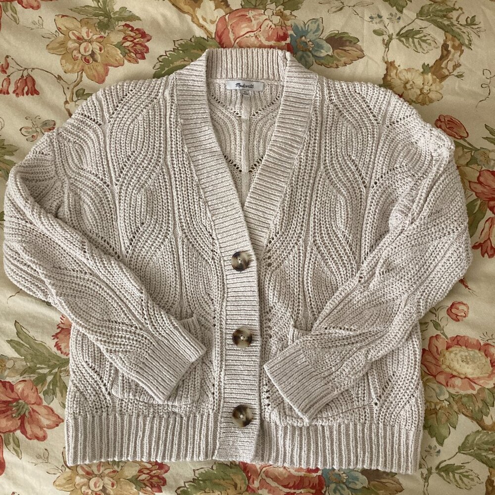 Madewell Cream Knit Cardigan